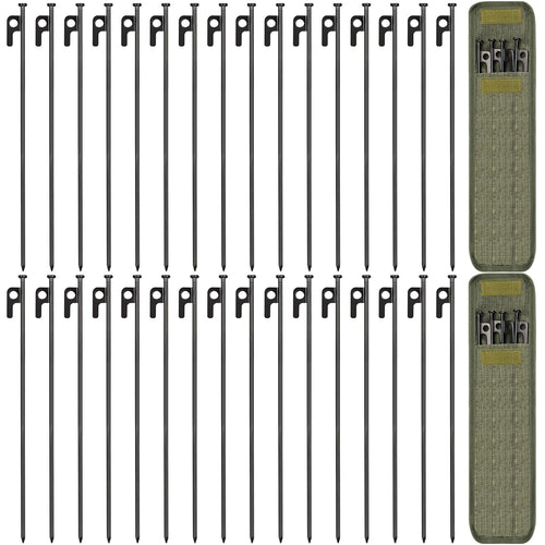 32 Pack Tent Stakes 16in Heavy Duty